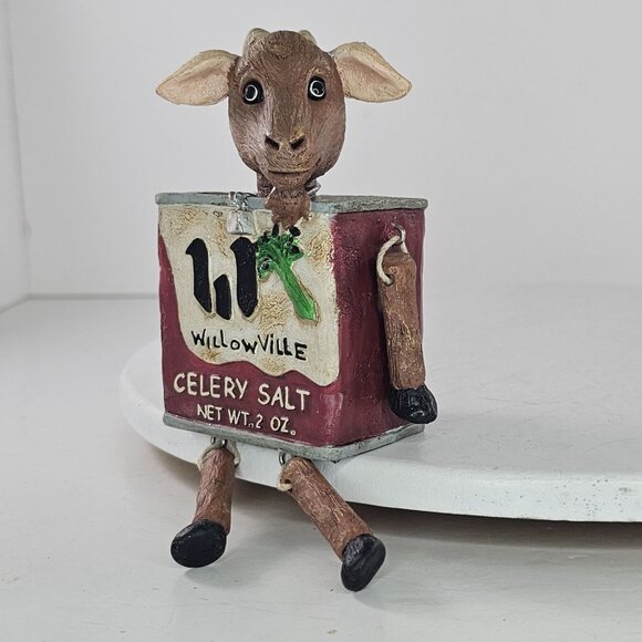Spice Series Shelf Sitter Celery Salt Willowville Figurine Billy Goat *Repair* - Picture 3 of 7